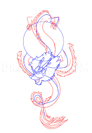 You can use our amazing online tool to color and edit the following dragon coloring pages. How To Draw A Chinese Dragon Tattoo Coloring Page Trace Drawing