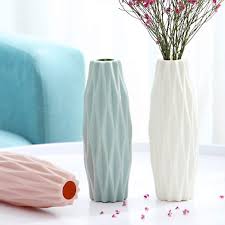 Decorating with flowers is a great way to add instant life and color to a room. Topmountain Minimalist Vase Decorative Flower Vases Creative Vase Pp Anti Fall Vase For Floral Arrangements Home Office Decor Green Home Vases