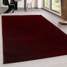 Weitere ideen zu rote teppiche, rot, rot farbe. Teppich Kurzflor Modern Wohnzimmer Einfarbig Meliert Uni Gunstig Rot Grosse 60x100 Cm
