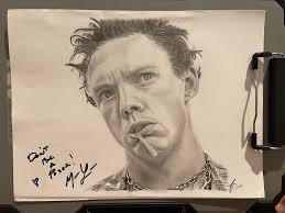 Halfway through my Matthew Perry portrait ❤️ You can find me at Leanne's  Sketches if you would like to follow along and see the portrait when it's  finished ❤️