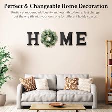 Some wood decorative letters can be shipped to you at home, while others can be picked up in store. Buy Wood Home Sign For Wall Decor Wooden Home Letters With Wreath Artificial Eucalyptus Modern Decorative Hanging Home Letters Decor Farmhouse Home Sign For Living Room Kitchen Entryway Housewarming Gift Online In
