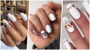 They will definitely make your design elegant and stylish. White Nails Ideas Nails White Nails Manicure Youtube