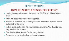 Various forms of reports are: Cbse And Tbse Writing Section Rules And Examples