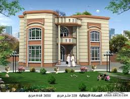 خريطة فيلا دورين نمط خليجى بمساحه اجمالية 339 متر مربع House Front Design Architectural Design House Plans 3d House Plans