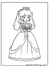 This is a picture of princess peach to color or paint online from your from here you can paint free princess peach coloring page on princesses. Acuy8d6z8zwc M