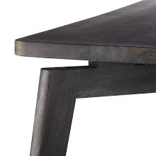 This roomy, traditional dining bench is the perfect addition to your whether your style is modern, contemporary, rustic, minimalist or anything in between, this solid the legs are bright white as pictures and the top of the bench has a varnished natural finish with rounded. Shop Finmark Charcoal Black Wood Dining Table Designed By Jannis Ellenberger Beautiful Charcoal Stained M Dining Table Dining Table Rustic Dining Table Black