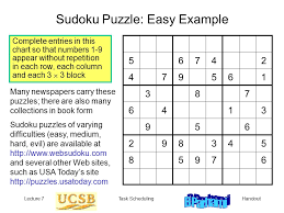 The difficulty is both a function of how many squares are filled in at the beginning of. Handoutlecture 7task Scheduling Mini Sudoku Puzzle Complete Entries In This Chart So That Letters A F Appear Without Repetition In Each Row Each Column Ppt Download