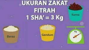 فَرَضَ رَسُوْلُ الله صلى الله 4. Ukuran Zakat Fitrah Per Orang Faktual Net