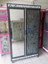 Top coat ( melamik) glossy pastigloss. Lemari Pakaian Aluminium 2 Pintu 1 300 000 Mebel 808324487