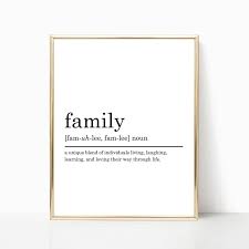 Family Definition Print Printable Art Modern Home Decor Printable Poster Nursery Print Nursery Decor Digital Download Definition Prints Family Definition Posters Printable