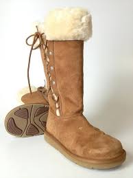 Women Ugg Australia Upside Tall Tan Chestnut Lace Suede