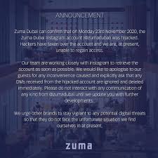 If there's one place that you're pretty much guaranteed to be recommended to try in dubai, at every single turn, it's zuma. Zuma Dubai Home Dubai United Arab Emirates Menu Prices Restaurant Reviews Facebook