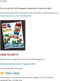 Your child can share their creations in the fully moderated community, get inspired and engage with other young lego creators using emoticons and moderated text comments in an entirely free and safe social media platform for kids. Picture The Magic Last Chance Free Lego Offer Ends Tonight Milled