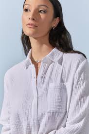 Francesca's Jess Button Down Top