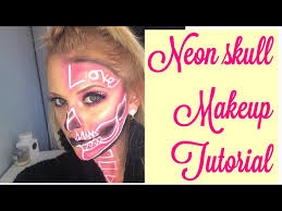 NEON SKULL MAKEUP TUTORIAL