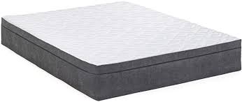 The Urban Port White And Gray Twelve Inch Eastern King Size Ultra Plush Foam Mattress With Zip Cover Foam Mattress Mattress Thick Mattress Topper
