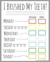 Tooth Brushing Incentive Chart Free Printable Ideas For