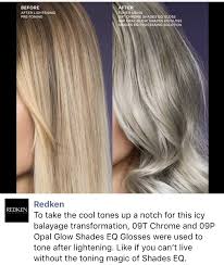 Silver Blonde Hair Redken Shades Eq 09t And 09p Chrome And