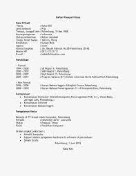 Contoh Daftar Riwayat Hidup Tertulis Gawe Cv