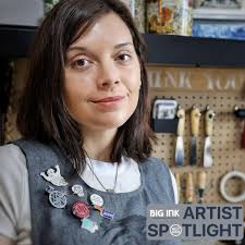 New BIG INK Artist Spotlight! Link in bio. 💡 𝘽𝙧𝙖𝙣𝙙𝙞𝙚  𝘿𝙯𝙞𝙚𝙜𝙞𝙚𝙡 is a Florida-based artist and proprietor of Jar Fly  Studio. She has participated in BIG INK at the Morean Arts Center