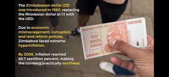 Image result for zimbabwe billion dollar note