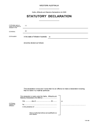 17 Printable Statutory Declaration Form Australia Templates Fillable Samples In Pdf Word To Download Pdffiller