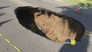 VIDEO: Sinkhole opens up in the middle of road - ABC13 Houston