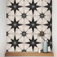 Astra In Black Vinyl Tile Sticker Vinyl Tile Removable Vinyl Wall Decals Vinyl Wall Decals