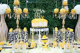 Lemon Themed Bridal Shower The Coordinated Bride Lemon Themed Bridal Shower Bridal Shower Cakes Winery Bridal Showers