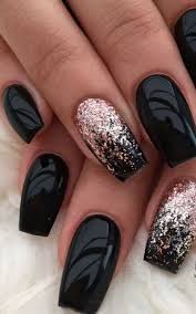 Black Acrylic Nail Designs Pin By Leann Busadre On Unas Decoradas En Gel Coffin Nails Designs Winter Nails Acrylic Nail Art Designs