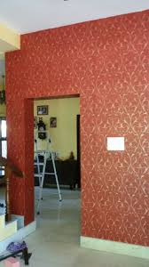 Inspired By Colour Red Aesthetic Look Red Wall Creeper Design Asian Paints Wall Designs Painting Textured Walls Wall Paint Designs