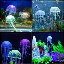 6pcs Artificial Jellyfish Decor Ornament For Aquarium Fish Tank Fake Jellyfish Aquarium Decorations Glowing In 2020 Fish Tank Plants Fish Tank Decorations Fish Tank