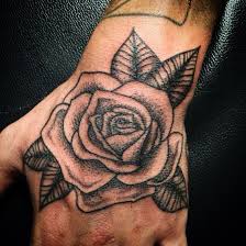 Rose Hand Hand Tattoos Hand Tattoos For Guys Rose Hand Tattoo