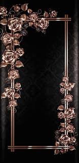 Black Background With Rose Gold Wallpaper Lockscreen Iphone Android Rose Gold Wallpaper Rose Gold Lockscreen Gold Wallpaper Background