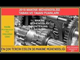 Geçen sene bu programlara yerleşen son kişi kaç net yapmışdır? En Cok Tercih Edilen 30 Makine Muhendisligi Bolumu Yks 2018 Tavan Taban Puanlar Youtube