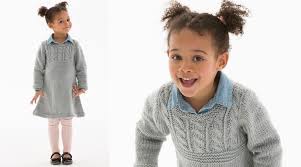 Girls sweaters cable knit sweaters. Cable Sweater Knitted Dress Free Knitting Pattern