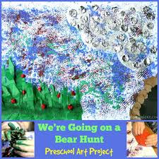 My son (2.5 years old) loves it when they go on a bear hunt at his preschool, and now i have some. We Re Going On A Bear Hunt Mixed Media Preschool Art Project