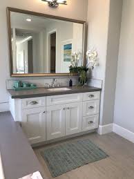 Bathroom Remodel Ideas Pic Taken From Model Home Walk Thru White Cabinet Gray Quartz Counte Quartz Bathroom Countertops Bathrooms Remodel Grey Countertops