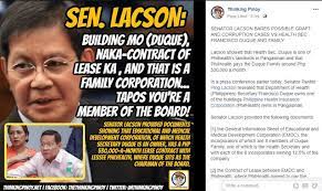 Check spelling or type a new query. Sen Lacson Expose Possible Graft Corruption Cases Vs Sec Francisco Duque Family Philnews Xyz