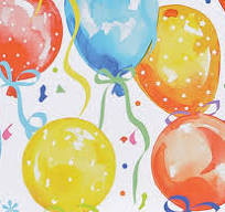 Balloons & Ribbons Wrapping Paper, 24"x85' Roll