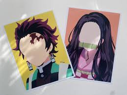 İstenildiği takdirde hak sahibi şirketler. Demon Slayer Minimalistic Fanart Etsy Simple Canvas Paintings Fan Art Art