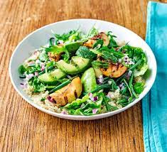 Mint Basil Griddled Peach Salad Bbc Good Food Recipes Summer Recipes Vegan Recipes Healthy