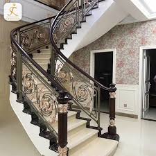 Stainless steel is a material that has been used in interior designs for decades. Lobby Staircase Railing Stainless Steel Ss Stair Handrail Circular Stainless Steel Handrail Design For Stairs Knk