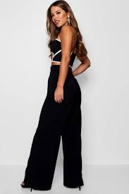 Add a cozy petite sweater and take on your day in style! Boohoo Petite High Waisted Woven Wide Leg Pants In White Lyst