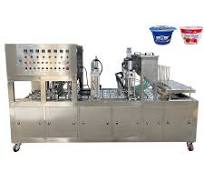 Full Automatic Line Yogurt Cup Food Pack Greek Yoghourt Filling and Sealing Machine Equipment