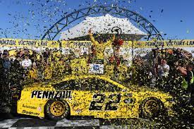 Various forms of race track have been used throughout the history of nascar. Nascar Joey Logano Edges Penske Teammate Brad Keselowski At Las Vegas