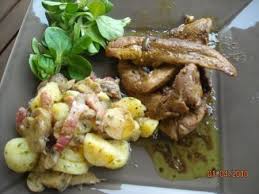 Aiguillettes De Canard Et Poelee De Pommes De Terre Recette Ptitchef Recette Aiguillettes De Canard Recette Aiguillette De Canard Alimentation