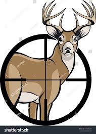 Deer Buck Rifle Scope Sight Stock Vector (Royalty Free) 411485287