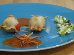 Griechische Gefullte Calamari Mit Feta Kalamaria Gemista Me Feta Gefullte Calamari Calamari Feta