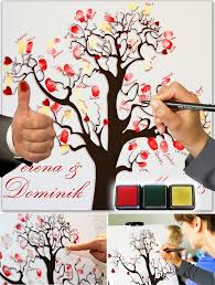 Geschenk Furs Brautpaar Fingerabdruck Baum Fingerabdruck Hochzeit Hochzeit Spiele Hochzeitsspiele